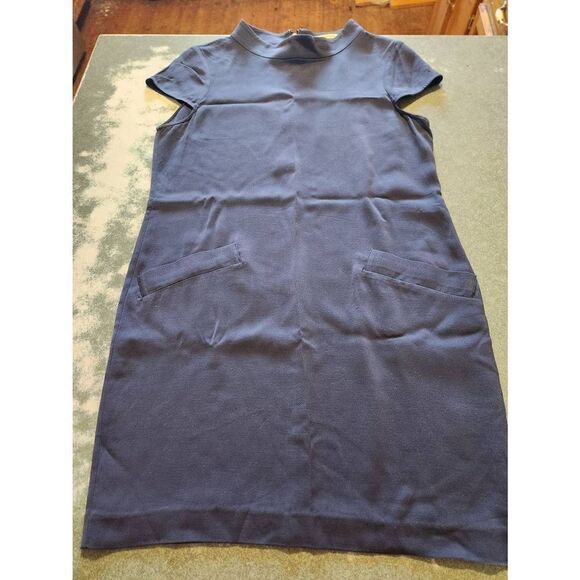 ALICE + OLIVIA Diaz Boxy blue  Shift Dress sz Large - Picture 1 of 4